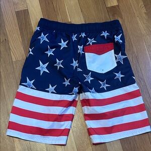 Cat & Jack USA patriotic swim trunks shorts XL 16